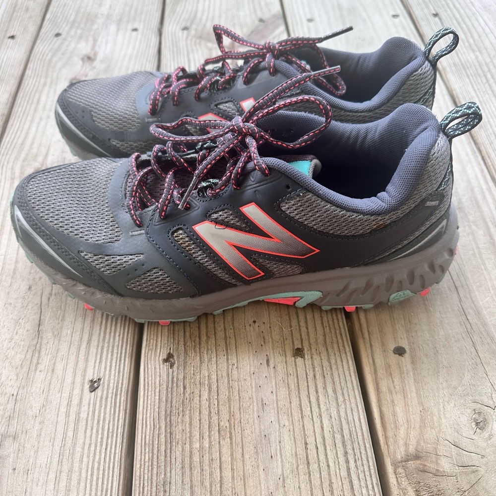 New Balance Gray and Red Athletic Shoes
